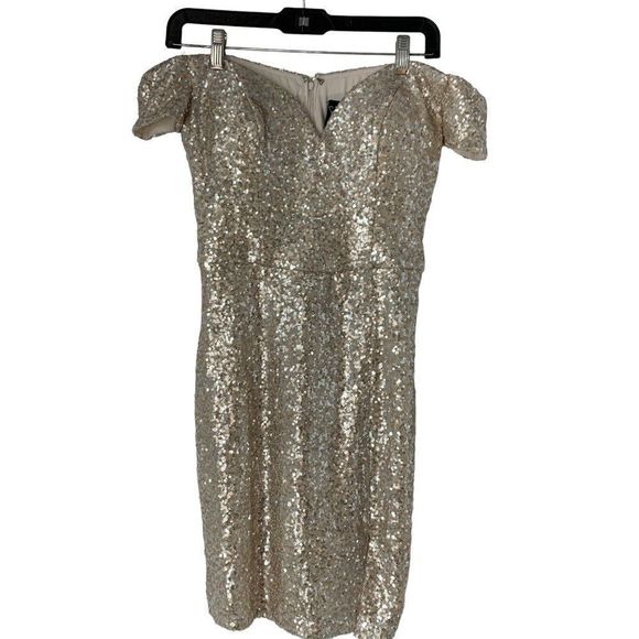 Women’s Windsor Off Shoulder Sequin Mini Dress Size 7/8 5313 Special Event - Picture 1 of 10